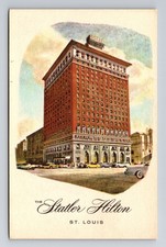 St. Louis MO-Missouri, The Statler Hilton, Exterior, Vintage Postcard