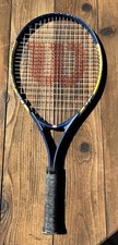 Wilson US Open 25" Titanium Tennis Racket Navy Blue Yellow Youth 3 7/8 Grip