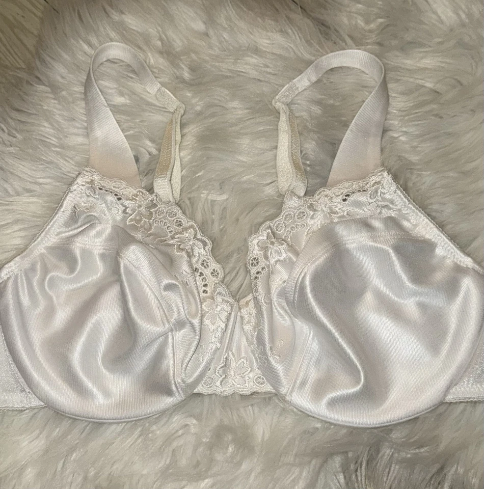 Sujetador con aros vintage Vanity Fair 75-133 Satin Solutions sin forro para mujer 36C nuevo Foto 3 de 4