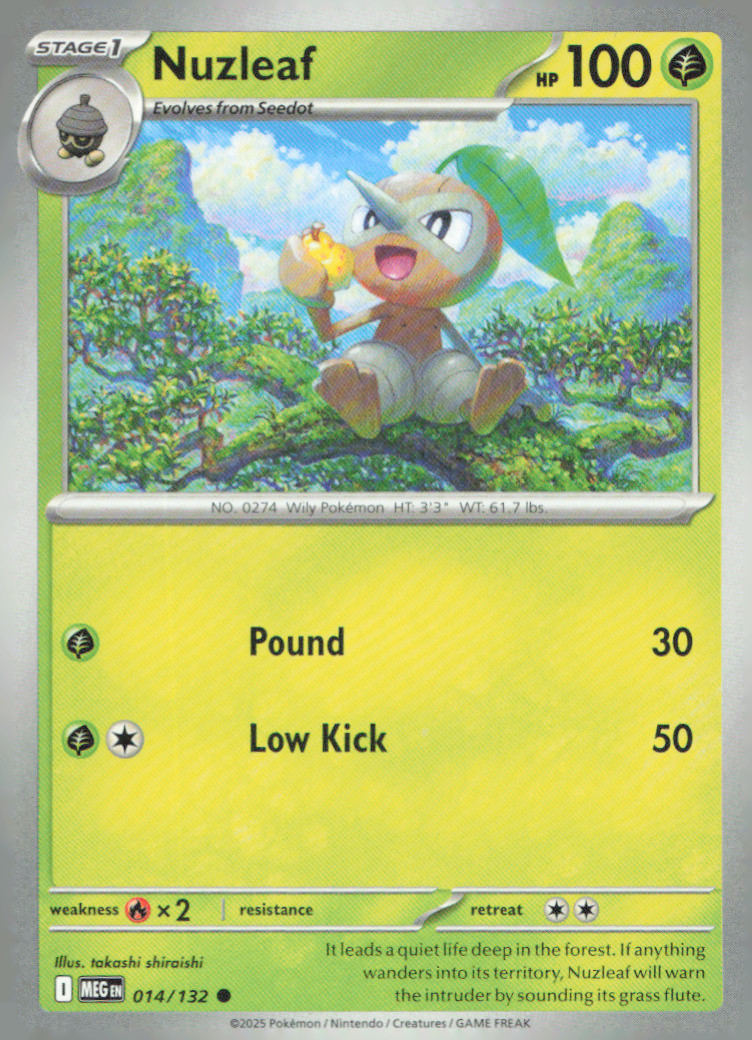 Nuzleaf Common ME01: Mega Evolution 014/132 NM