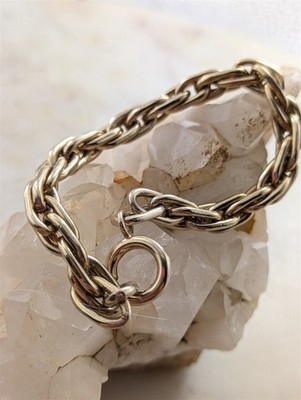 Napier Vintage massives Sterlingsilber langes Gliederarmband 27 Gramm