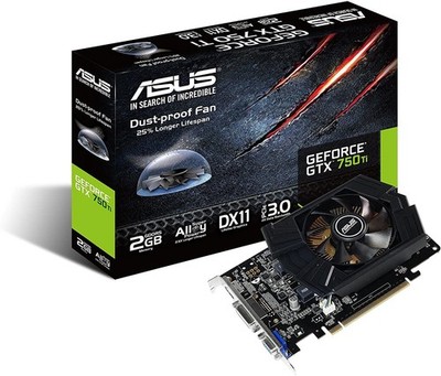ASUS Graphics Board with GeForce GTX750TI GDDR5 2GB GTX750TI-PH-2GD5