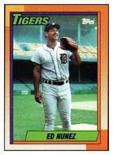 Edwin Nunez 1990 Topps #586 Detroit Tigers VTG Baseball *318