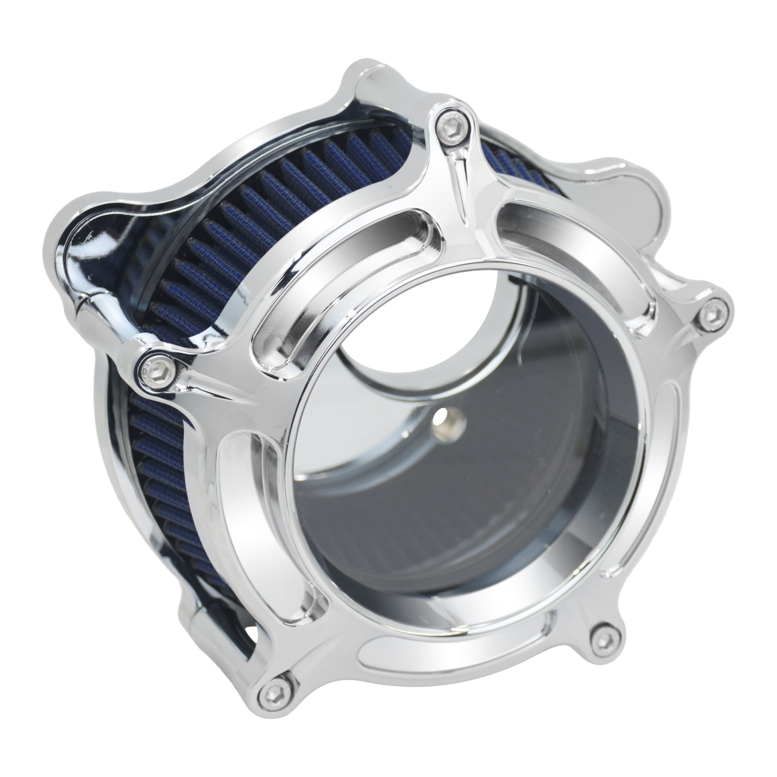 Clear Chrome Air Filter Blue Intake For Harley 18-2025 Softail Fat Boy Breakout