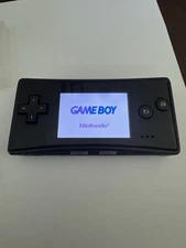 Nintendo Gameboy Micro Silver Black With New Black Face Bundle One Charger Game