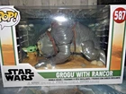Funko POP! the Mandalorian Grogu with Rancor Star Wars Figure #587