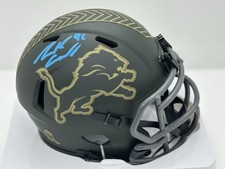 Jack Campbell Autographed Detroit Lions 2025 Salute To Service Mini Helmet !!