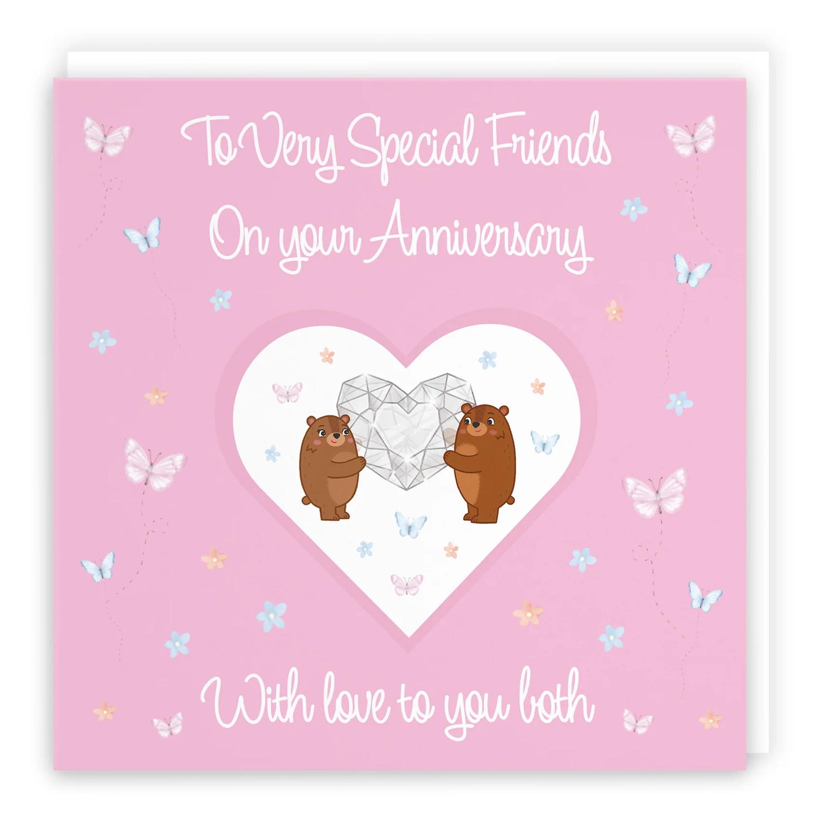 Friends Anniversary Card Romantic Meadows