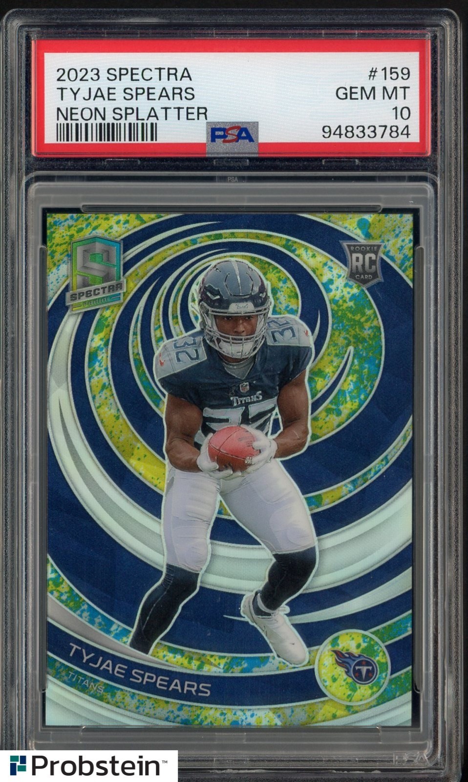 Tyjae Spears Panini Spectra #159 Neon Splatter