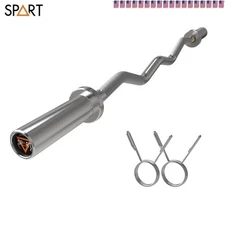 4FT Olympic Barbell Curl Bar with Knurled Grip for Home Gym Special Workout