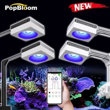 PopBloom 2PCS RL90 LED Aquarium Light 48 Saltwater Fish Tank  Light with Arm Kit
