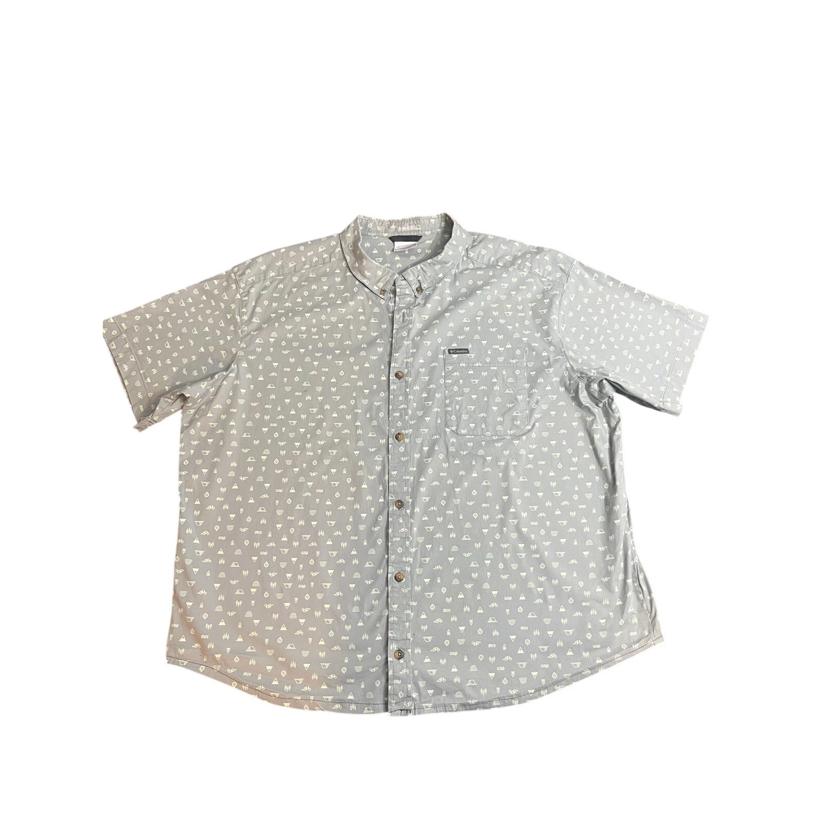 Columbia Camping Regular Fit Button Up all Over Print Shirt