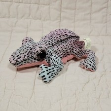 Folkmanis Pink Frog Plush Small Mini Finger Puppet 5" Black Green Big Eyes