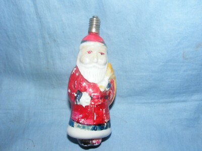 Weihnachtsfigur Glühbirne Weihnachtsmann Vintage Milch Glas Dekoration Arbeiten (c)