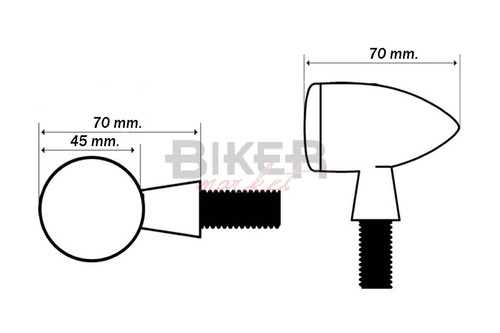 Frecce custom bullet cromate a Led - Imagen 2 de 3