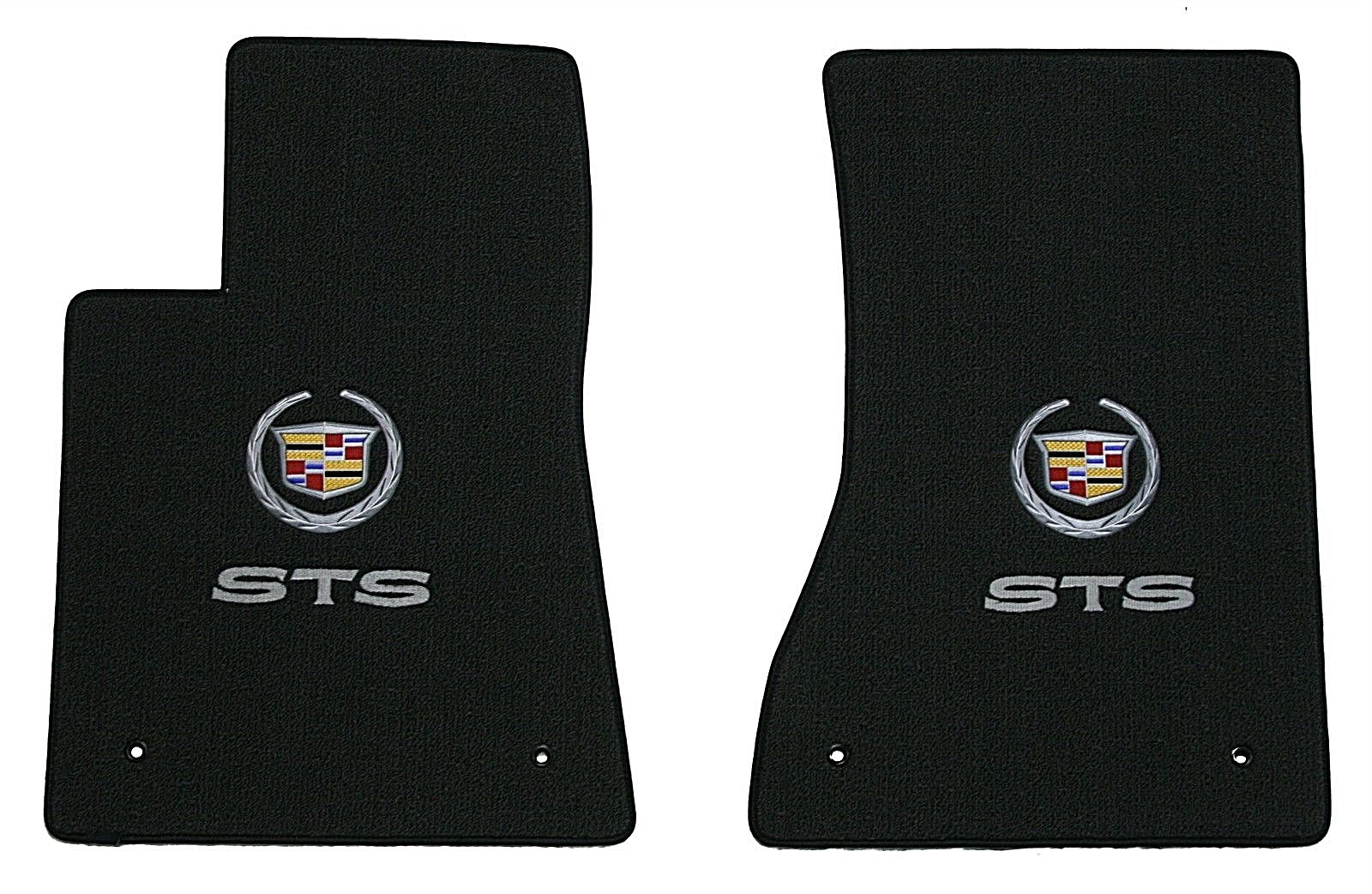 LLOYD Classic Loop™ Ebony Front Logo Floor Mats for Cadillac STS 2WD, image size:1600x1042