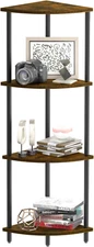 4-Tier Corner Shelf Stand - 42.9"H Vintage Style Corner Display Storage Shelf