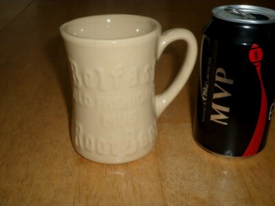 BELFAST OLD FASHIONED MUG ROOT BEER, [3-D] WORD LOGO, Ceramic Drink Mug, VINT. 