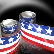 2 PEZZI AdesivI fasce strisce AMERICA cm120 x 4 BANDIERA AMERICANA stripes