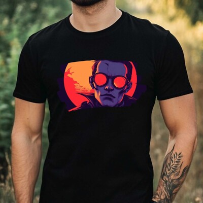 Mens Vampire Sunglasses Print Cotton T-Shirt Size XS to 5XL