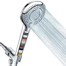 HANDHELD SHOWER HEAD with Filter Hose Bracket High Pressure Showerhead FEELSO