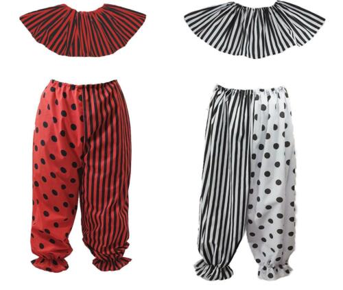 Unisex Circus Clown Pants Bloomers & Collar Fancy Dress - Picture 1 of 7
