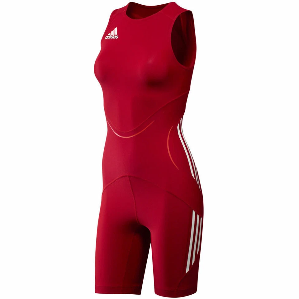 Adidas Da donna Tuta Wrestling Lotta Classic X11788 Rosso - Immagine 2 di 4