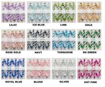 Pack of 6 Glitter Candy Christmas Tree Decoration Hanging Bauble - 13cm