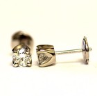 GIA certified new 14k white gold .86ct SI2-I1 I round diamond stud earrings 1.6g — photo 5