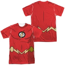 Batman Unlimited Flash Uniform Unisex Adult Halloween Costume T Shirt, S-3XL