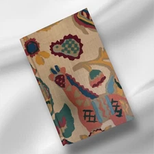 Fabric Journal with Lined Pages, Features Stain Guard Fabric and Abstract Design