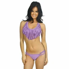  Women's Padded Summertime Sexy Fringe 2 Pc Bikini Set (Brand New)
