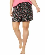 Jenni by Jennifer Moore Woven Printed Boxer Shorts Multi Floral Black S