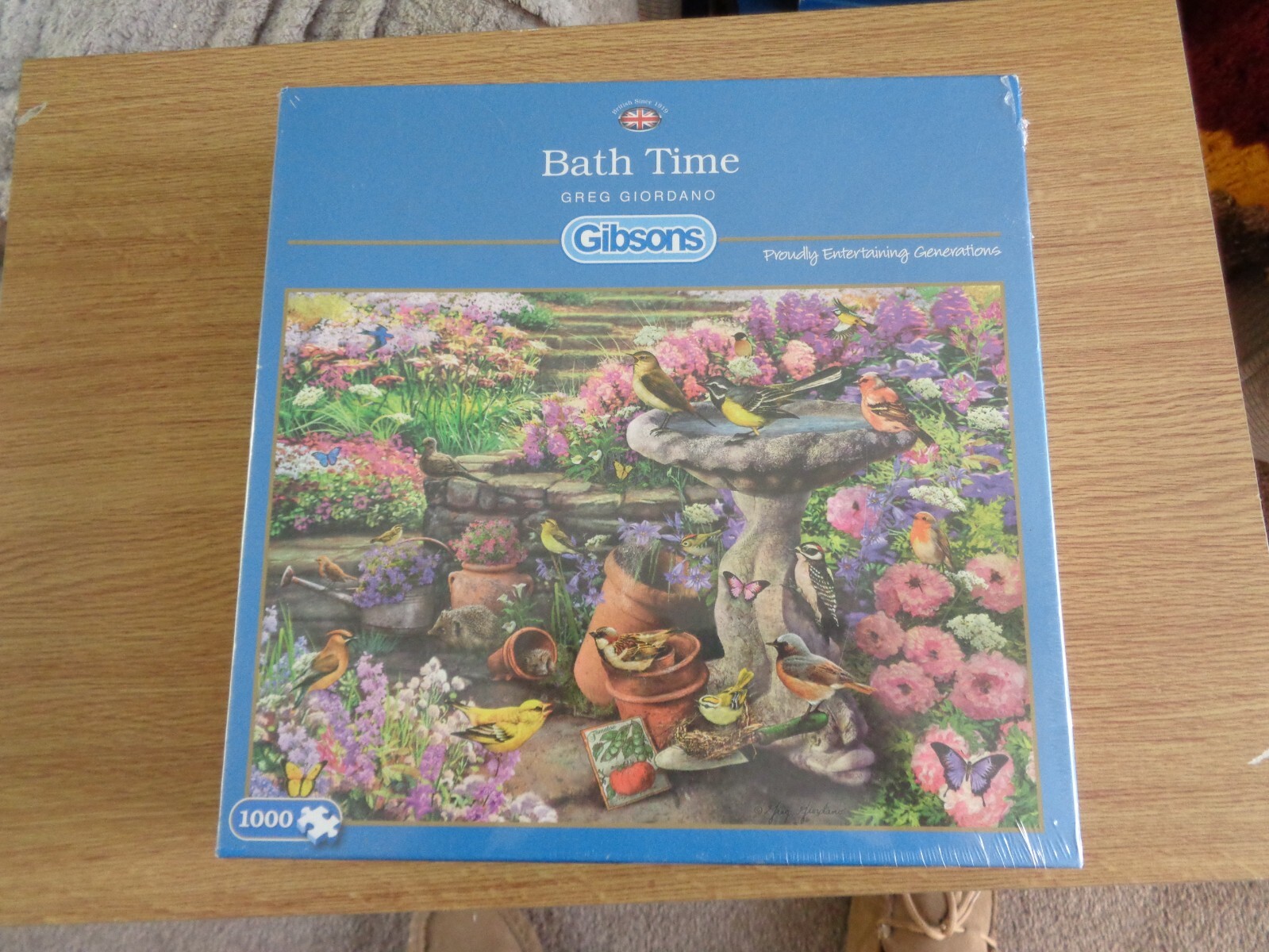 BATH TIME (Garden Birds)  Jigsaw Puzzle (1000 Piece) Gibsons New see photos
