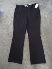Women Ladies NINE WEST Black Boot Cut Dress Pants Size Large NWT
