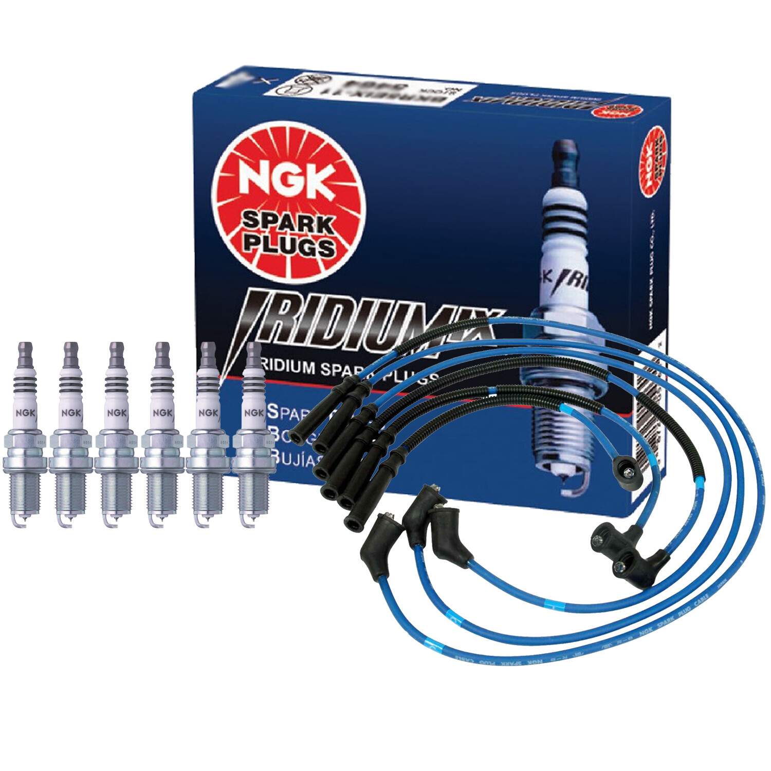 NGK Wire  6 Iridium IX Spark Plugs Kit For Mazda MPV 3.0 V6 Naturally Asp