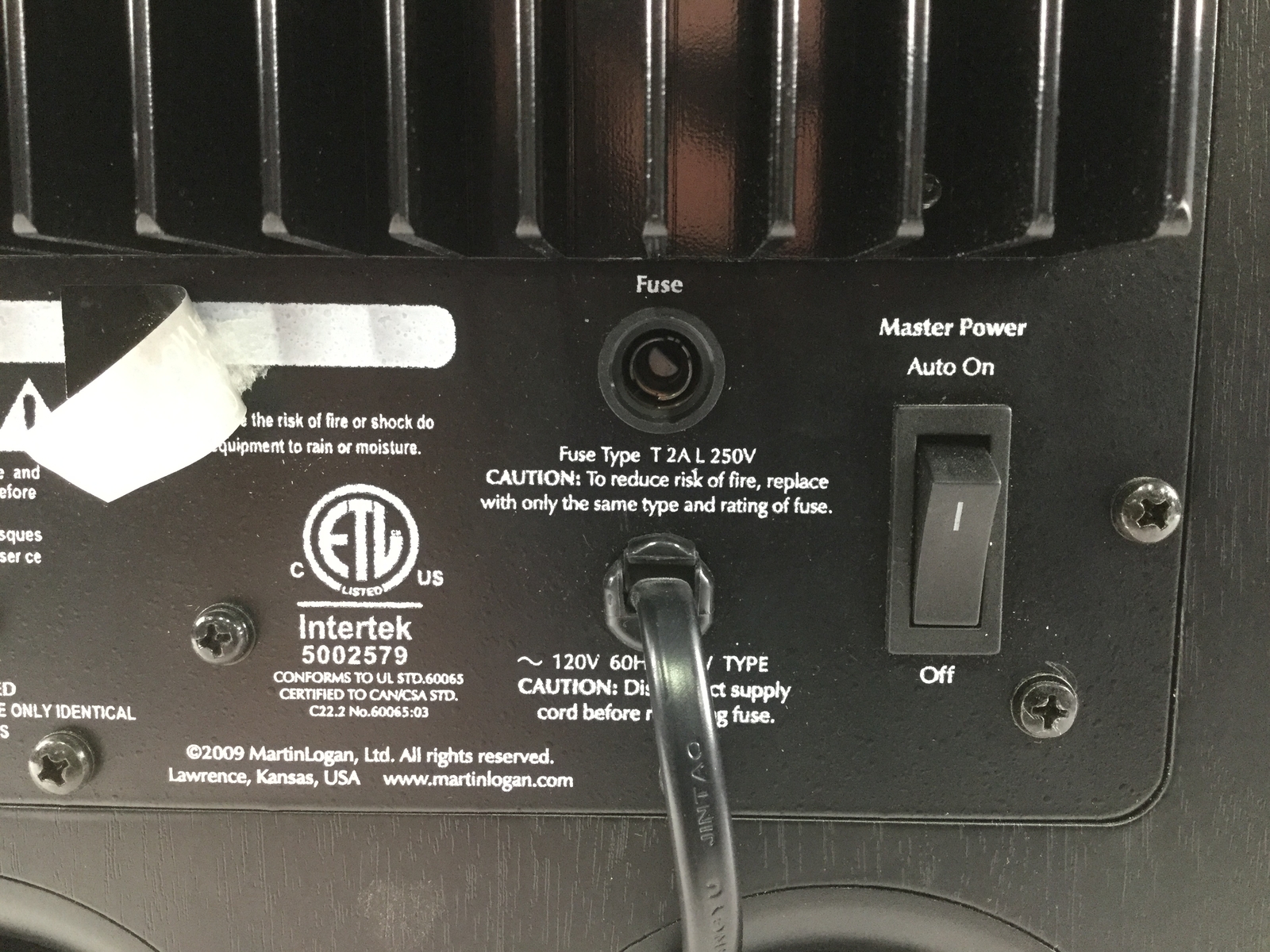 martinlogan dyn500d dynamo 500 subwoofer