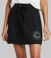 Wild Fable Women's Jeweled Knit Tennis Mini A-Line Skirt - Black Small