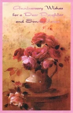 Happy ANNIVERSARY Card FOR DAUGHTER & SON-IN-LAW by Popular Greetings + Envelope