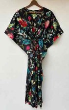 Indian Cotton Black Kaftans Summer Dress Night Gown Maxi Bridal Caftan Dress