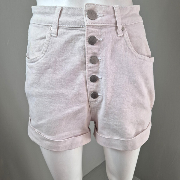 Y2K Vintage Shorts Classic High Rise White Cotton Size 10 Cotton On Cuffed