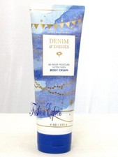 BATH  BODY WORKS DENIM  DAISIES BODY CREAM 8 OZ