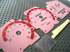 Cluster Face Glow Through Pink Gauges Kit Fits 92-95 Automatic At Honda Civic