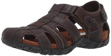 Nunn Bush Men's Rio Bravo Fisherman Closed Toe Outdoor Sandal, Brown, 8