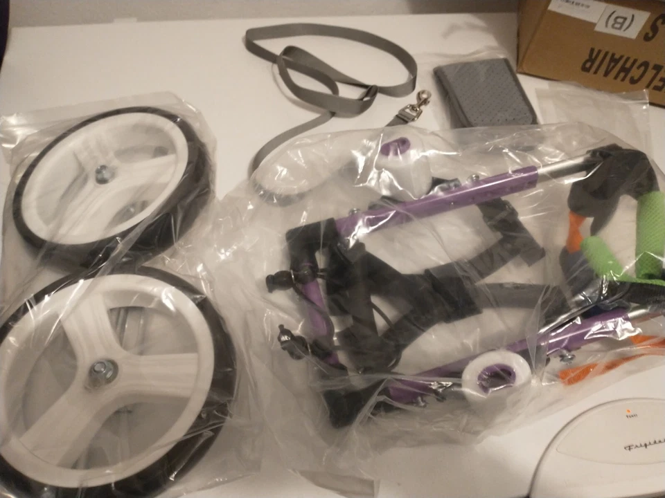 Silla de ruedas para mascotas de dos ruedas RUNMIND con soporte abdominal - caja abierta talla S Foto 4 de 4