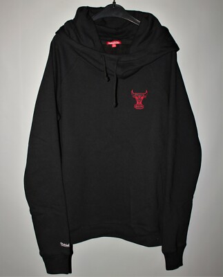 CHICAGO BULLS MITCHELL NESS BLACK FUNNEL HOODIE