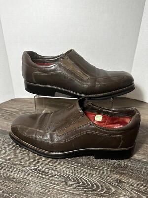 Mens Size 11.5 Clarks Brown Leather Slip On Travel Soft  display picture 3