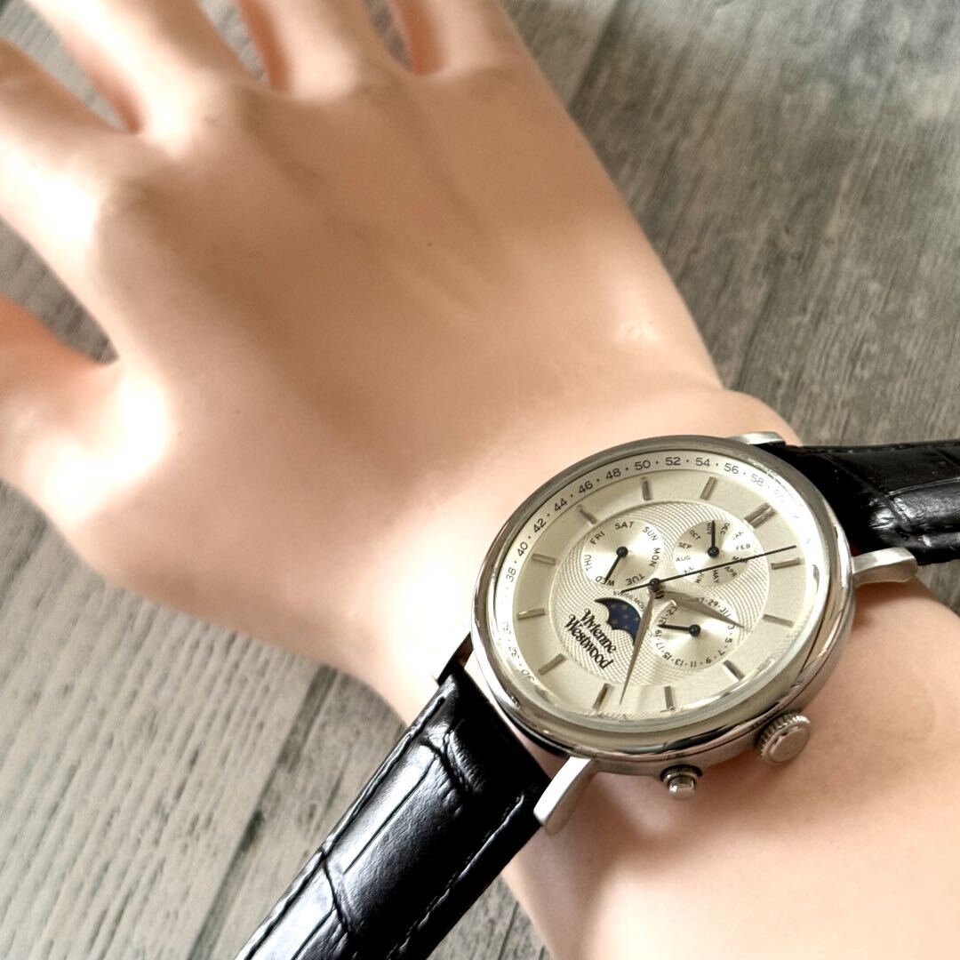 【希少.】 vivienne ヴィヴィアン 腕時計 ムーンフェイズ メンズ Vivienne Westwood Vv164Sltn Analog Quartz Men Rare. Vivienne