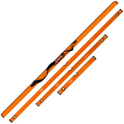 Bahco 416 3-teiliges Wasserwaage Set 600mm 1200m 1800mm mit Wasserwaage Tasche 416-SET-1