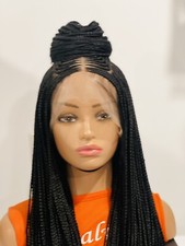 Braided Cornrow Wig.ponytail wig made On A Full Lace.length is 24  long .HANDMADE